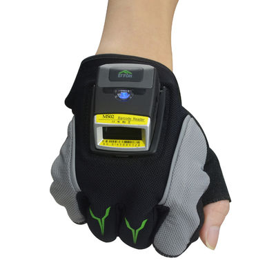 Drahtloser Offlinebarcode-Scanner-Handschuh Mini Bar Code Reader MS02